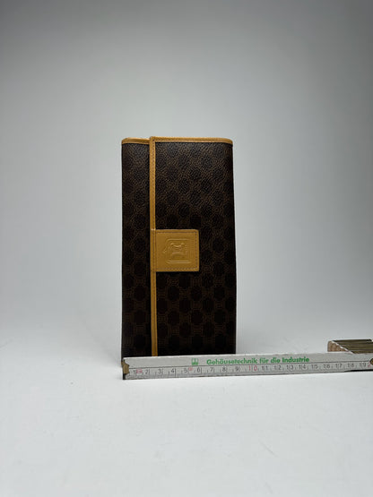 Vintage Celine Paris leather monogram wallet brown