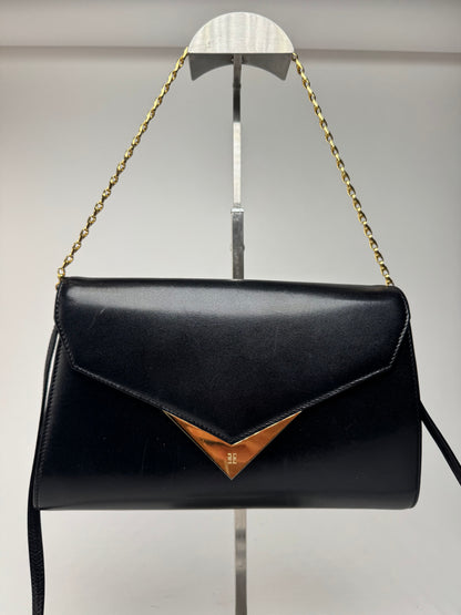 Sac vintage Givenchy en cuir noir à double sens