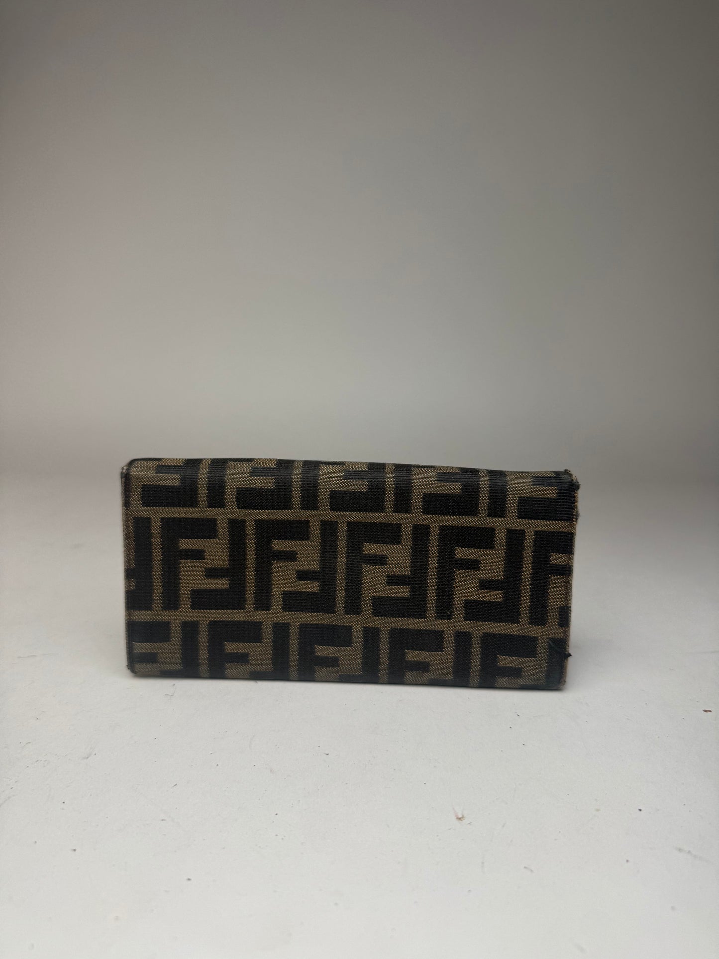 Portefeuille vintage Fendi Baguette en cuir marron