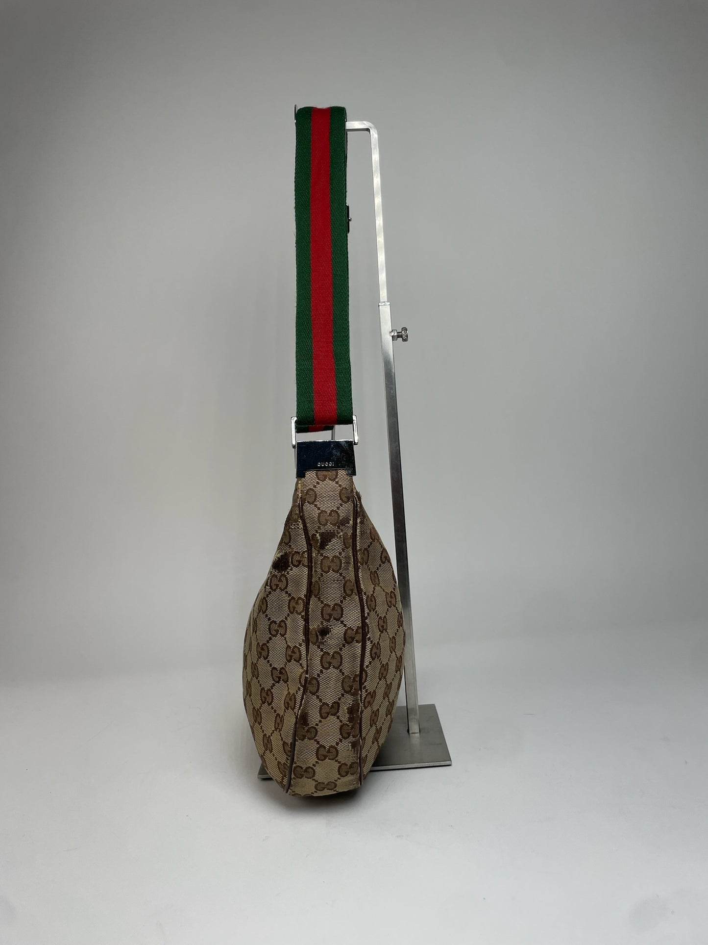Vintage Gucci Croissant Multiway Monogram Bag beige brown
