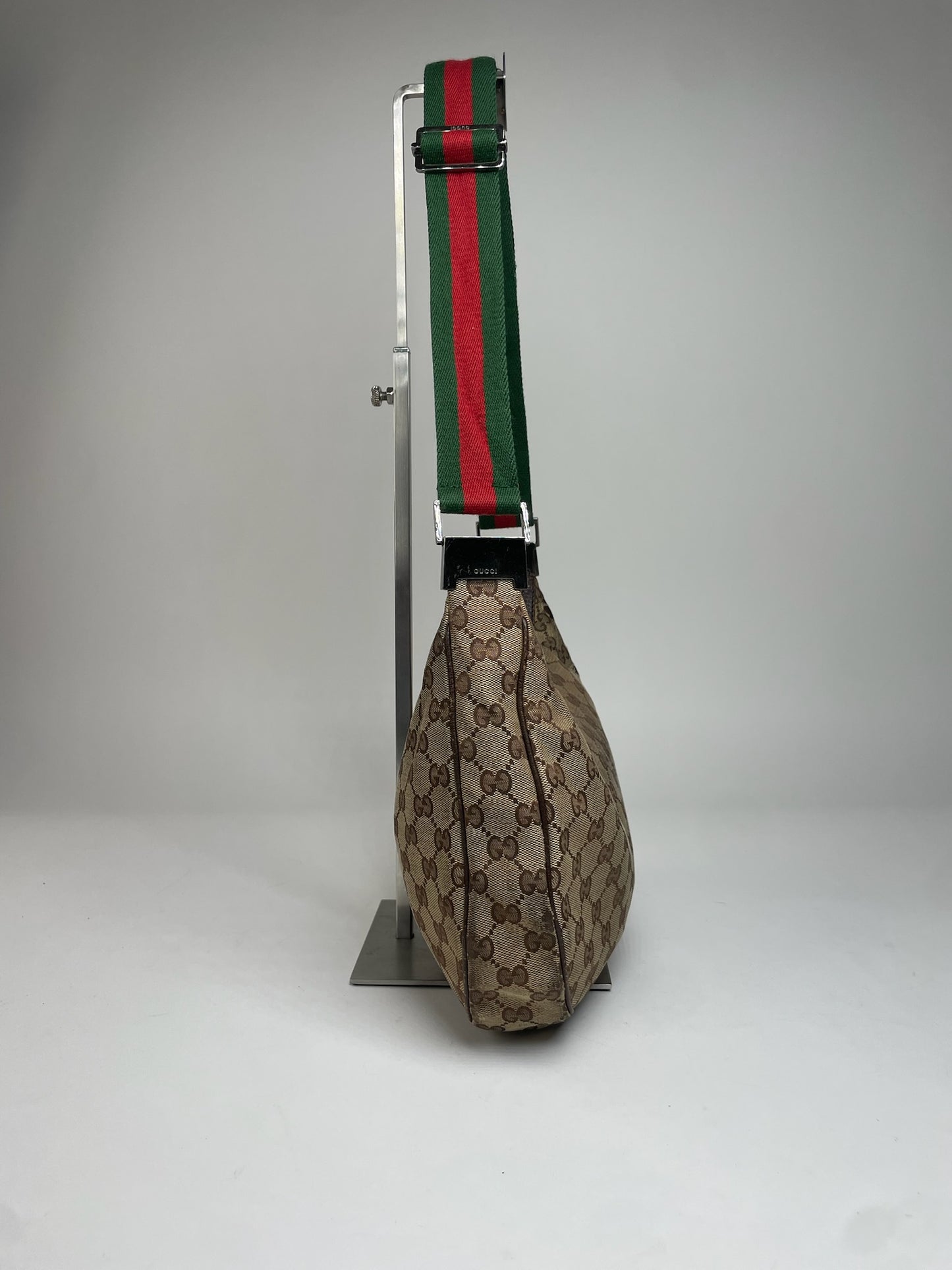 Vintage Gucci Croissant Multiway Monogram Bag beige brown