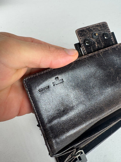 Portefeuille vintage Fendi Baguette en cuir marron