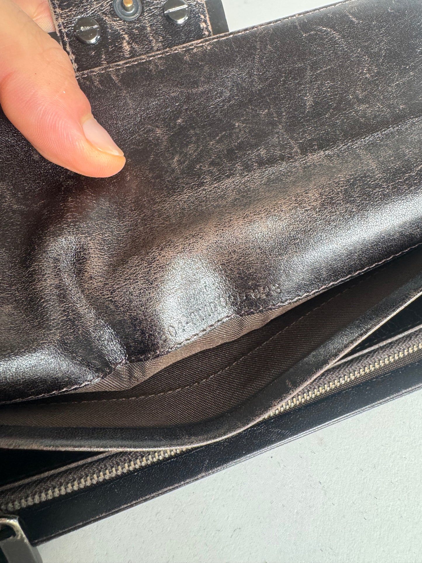 Portefeuille vintage Fendi Baguette en cuir marron