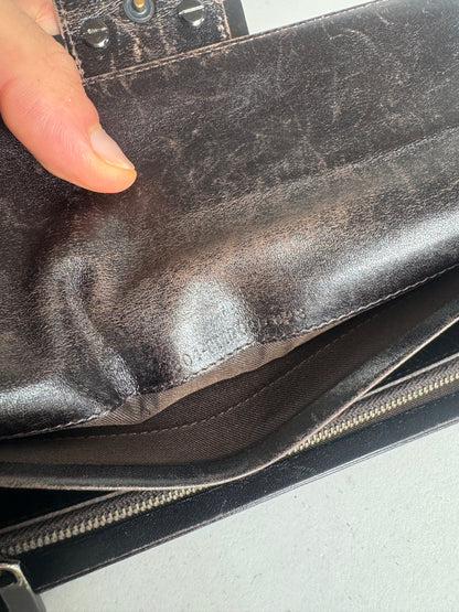 Portefeuille vintage Fendi Baguette en cuir marron