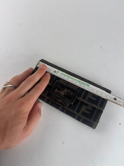 Portefeuille vintage Fendi Baguette en cuir marron