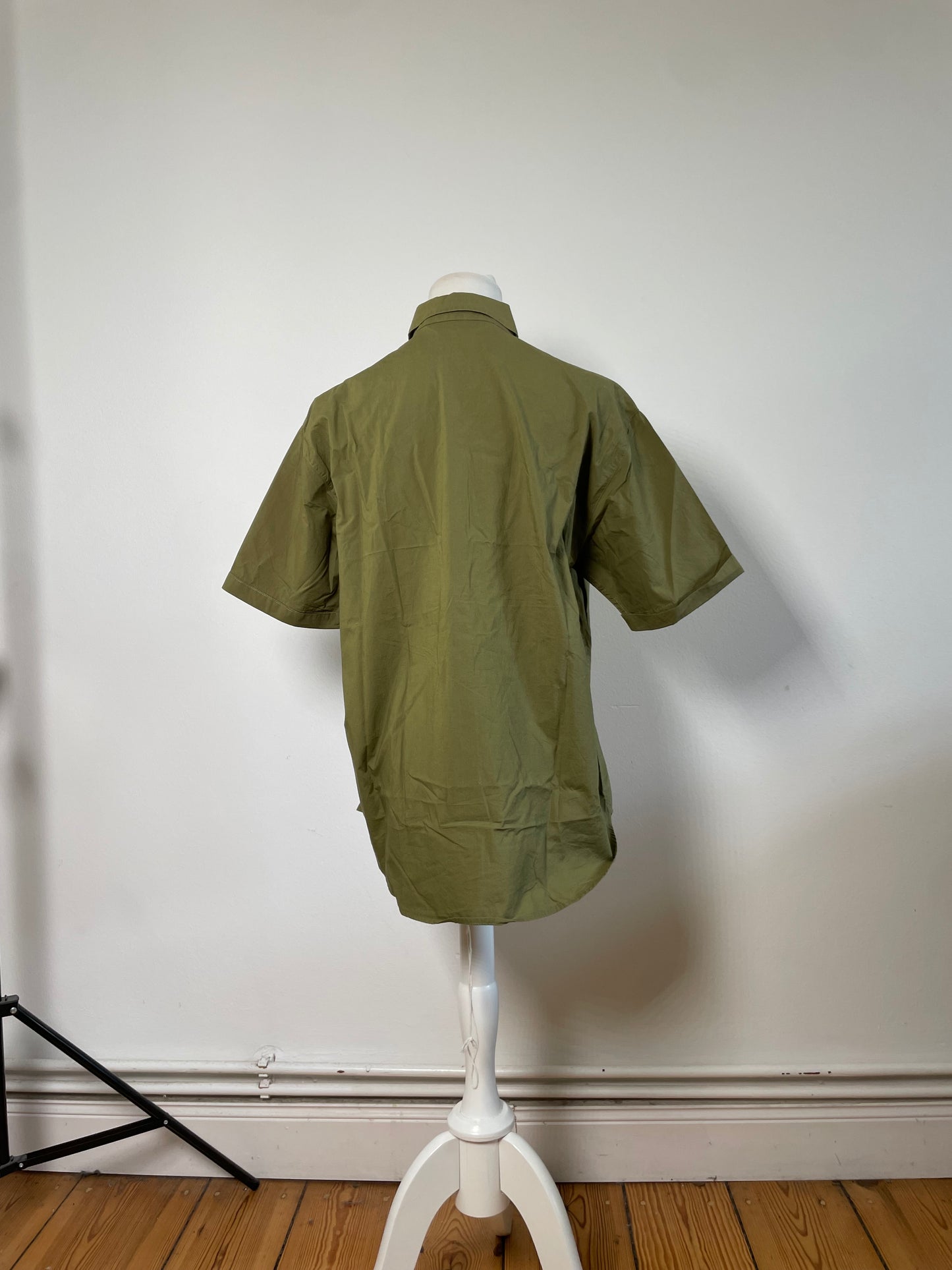 Vintage Dior Men's Cotton Shirt Olive Green M