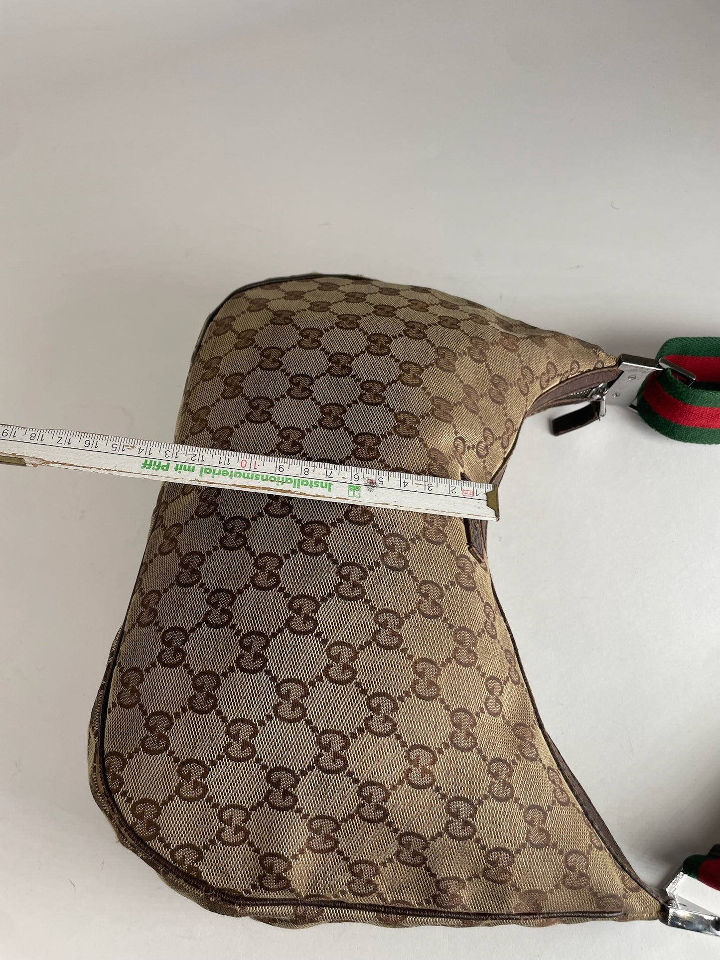 Vintage Gucci Croissant Multiway Monogram Bag beige brown