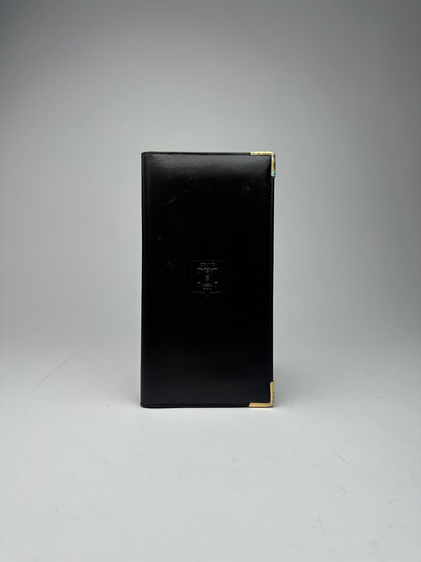 Vintage Celine Leather card holder ID holder black