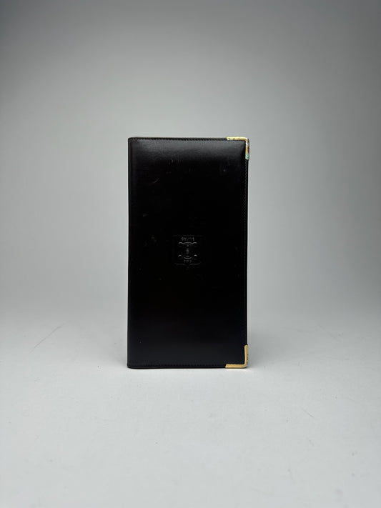 Vintage Celine Leather card holder ID holder black