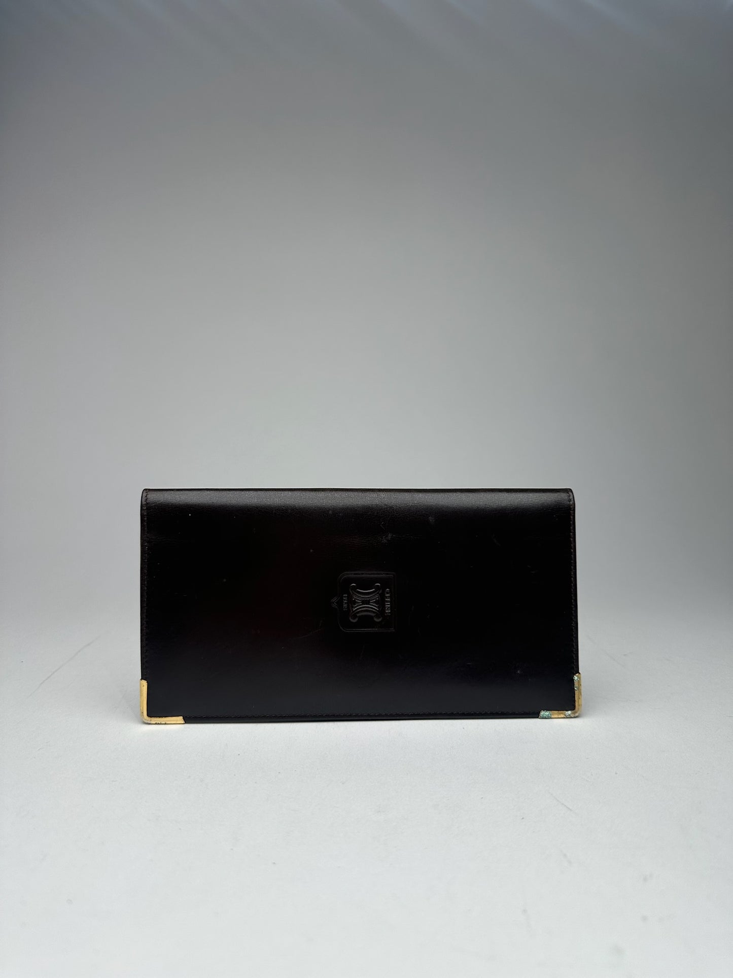 Vintage Celine Leather card holder ID holder black