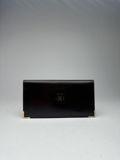 Vintage Celine Leather card holder ID holder black
