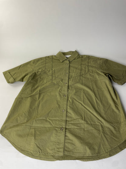 Vintage Dior Men's Cotton Shirt Olive Green M