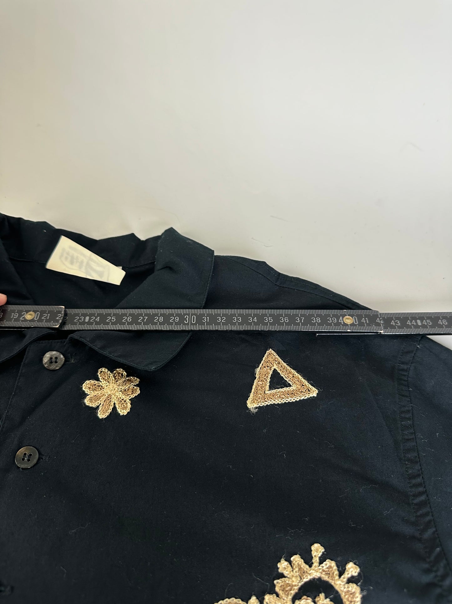Vintage Issey Miyake Hai Sporting Cotton Shirt Black Gold M
