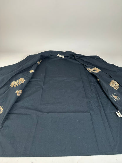 Vintage Issey Miyake Hai Sporting Cotton Shirt Black Gold M