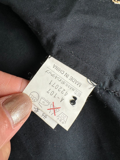 Vintage Issey Miyake Hai Sporting Cotton Shirt Black Gold M