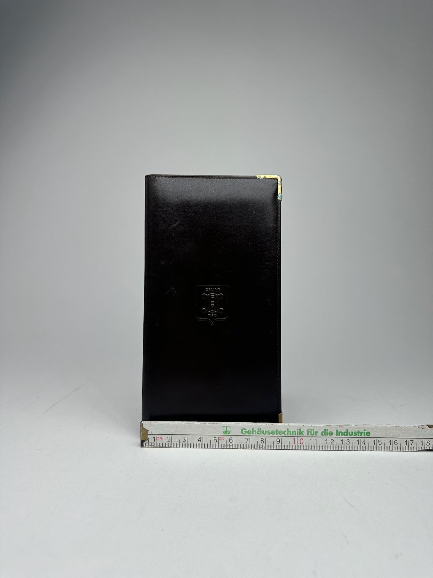 Vintage Celine Leather card holder ID holder black