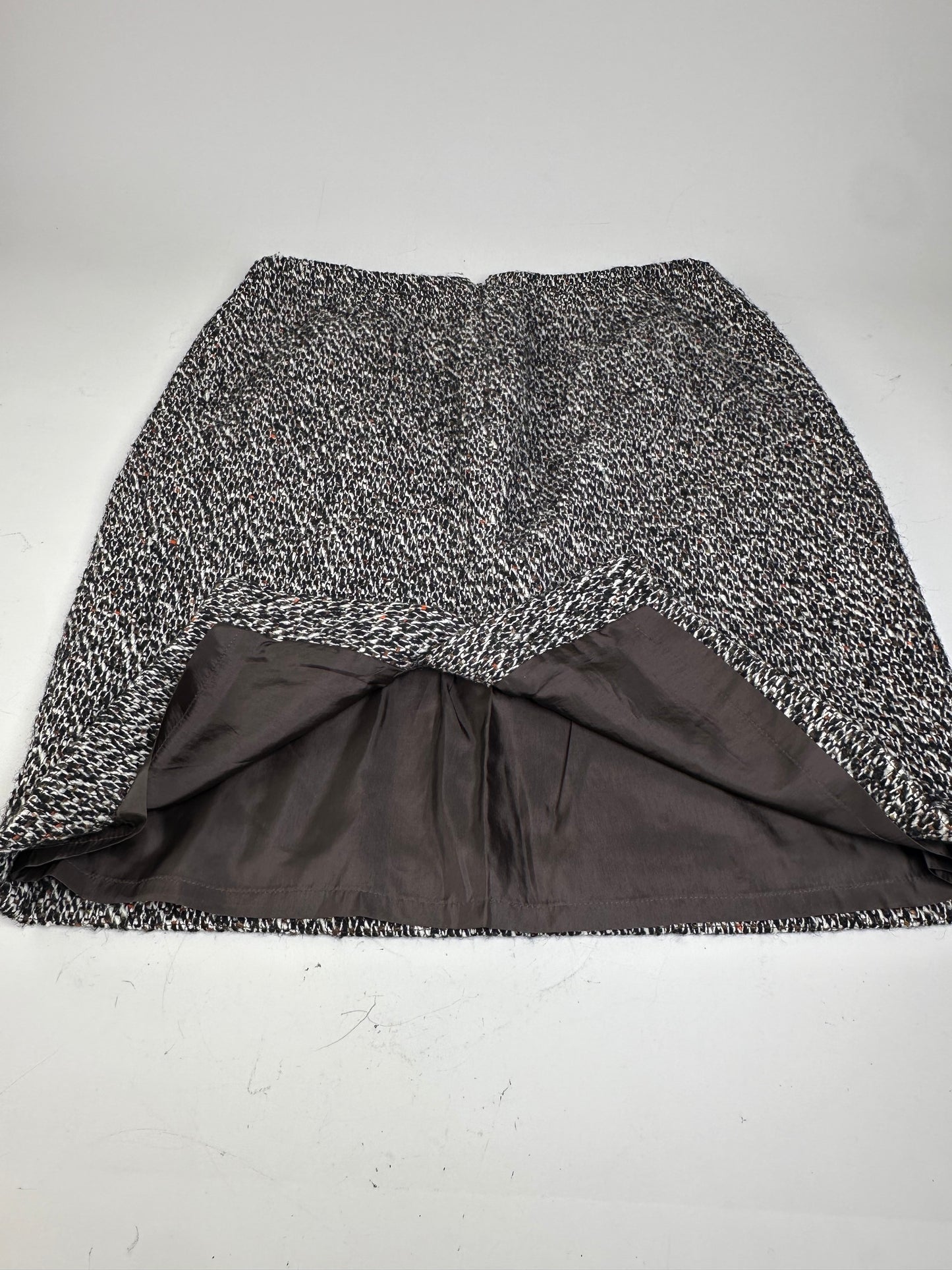 Vintage Celine Tweed Skirt Black White Red c. 2000