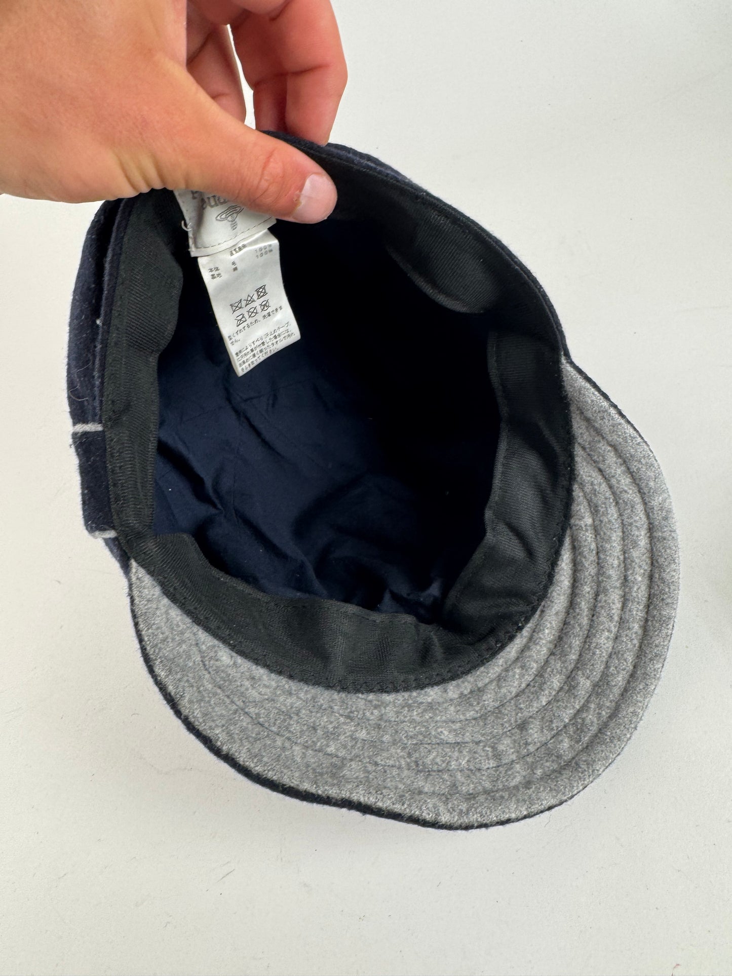 Vintage Vivienne Westwood wool Hat navy black S/m