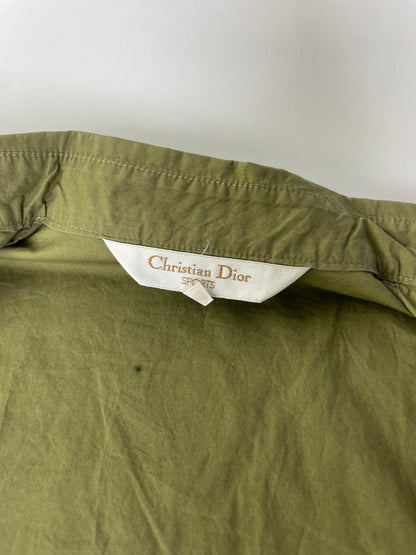 Vintage Dior Men's Cotton Shirt Olive Green M