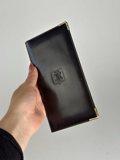 Vintage Celine Leather card holder ID holder black
