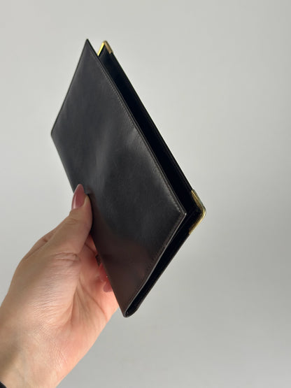 Vintage Celine Leather card holder ID holder black