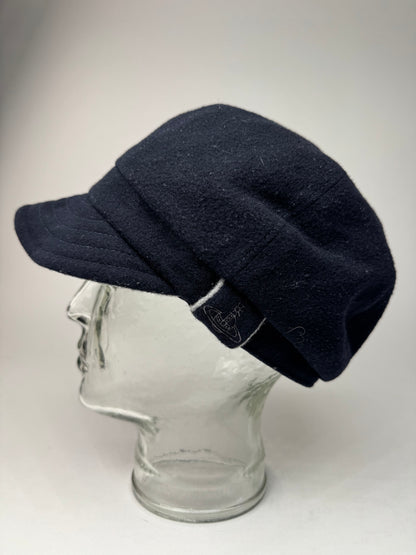 Vintage Vivienne Westwood wool Hat navy black S/m