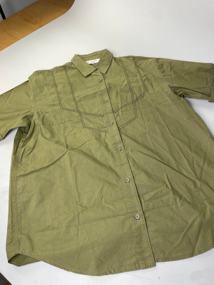 Vintage Dior Men's Cotton Shirt Olive Green M