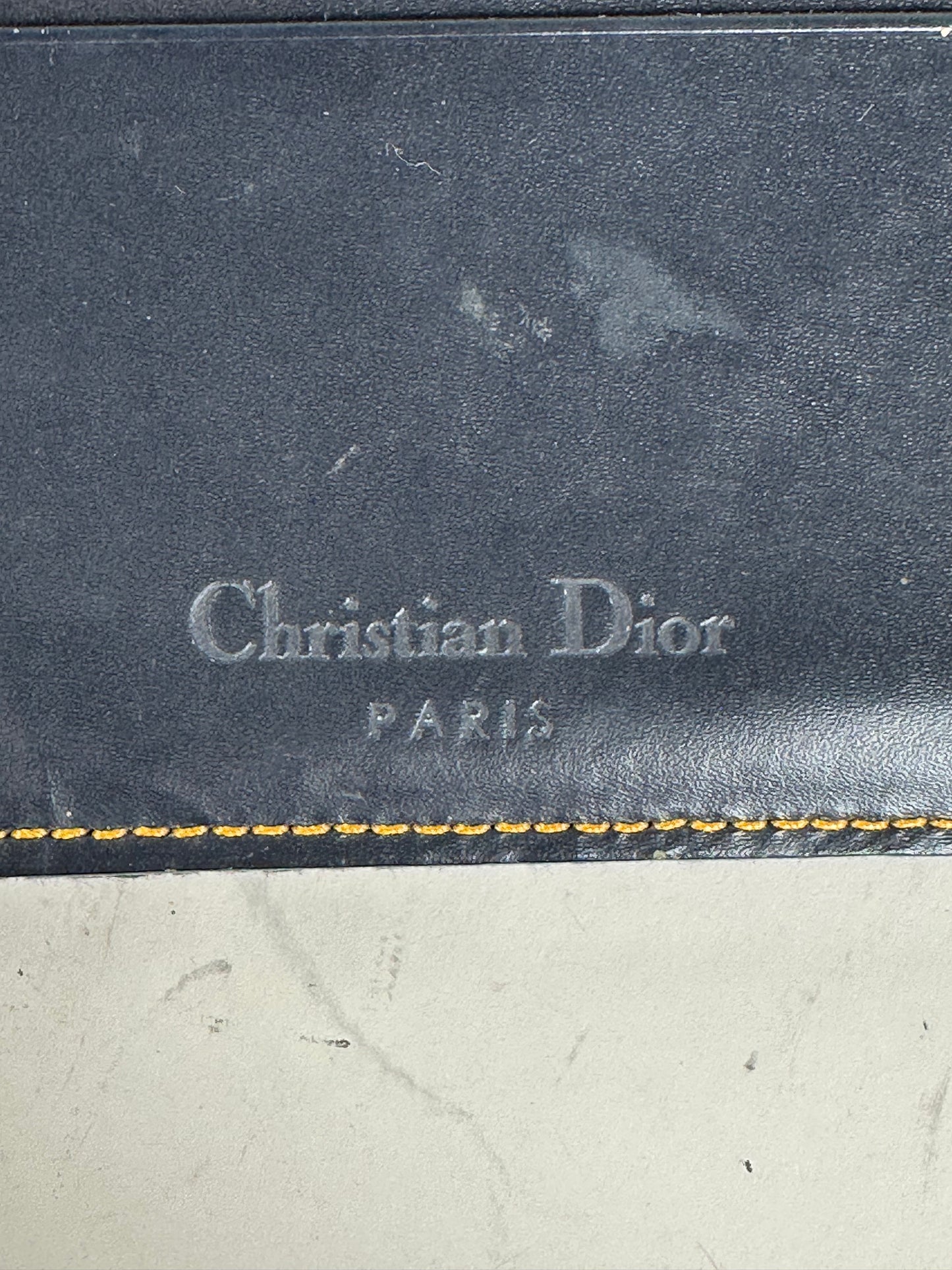 Vintage Dior Oblique Canvas Wallet Beige Brown Gold