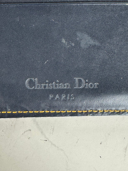 Vintage Dior Oblique Canvas Wallet Beige Brown Gold