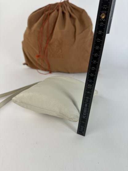 Vintage Loewe Mini Crossbody Bag Leather Cream