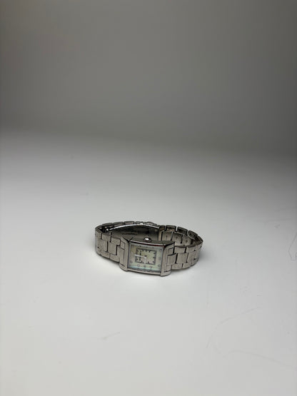 Vintage Emporio Armani Stainless Steel Bracelet Watch Silver Cream