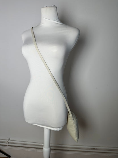 Vintage Loewe Mini Crossbody Bag Leather Cream