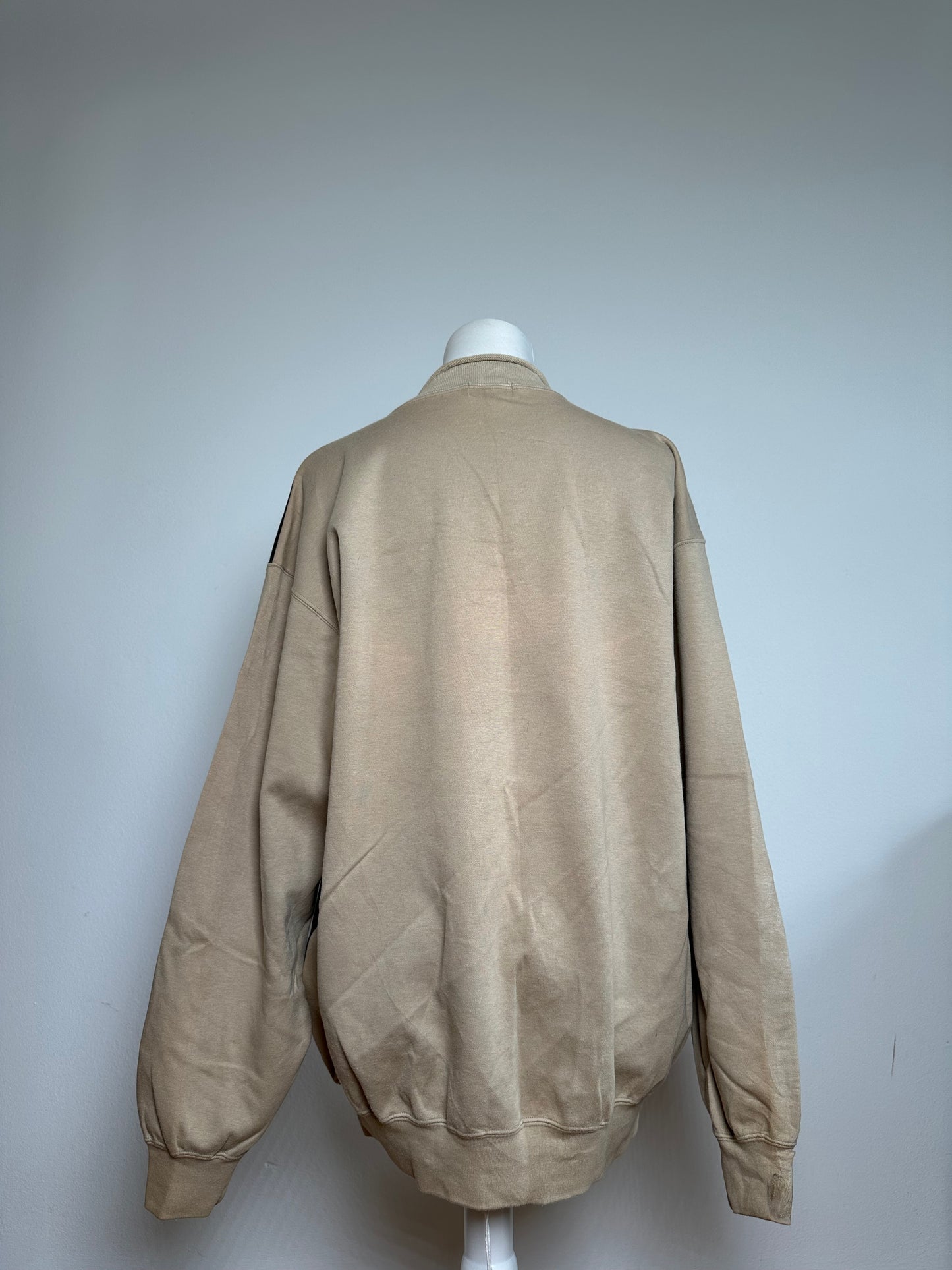 Vintage Kansai Yamamoto Crewneck Sweater Beige Black Abstract M