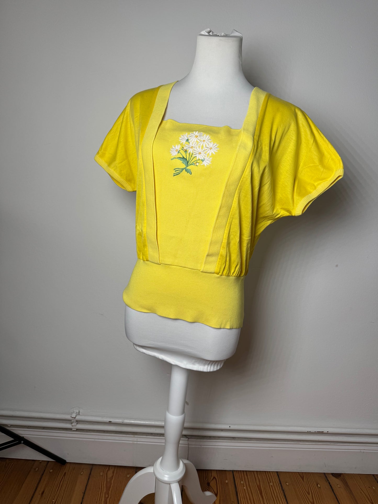 Vintage Dior Floral Shirt Yellow M