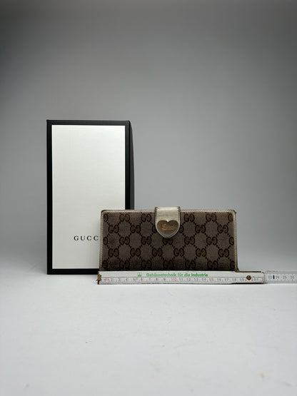 Vintage Gucci monogram wallet beige white