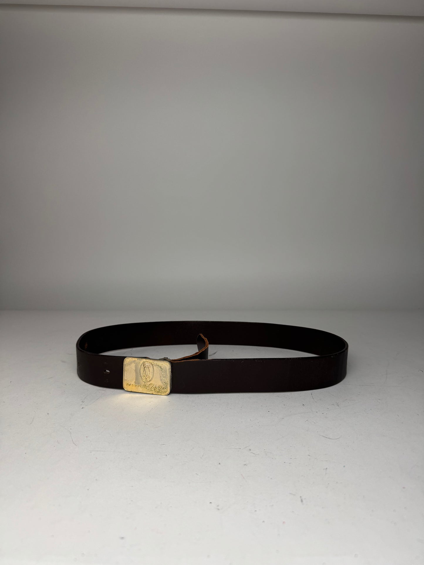 Vintage Cartier Leather Belt Brown