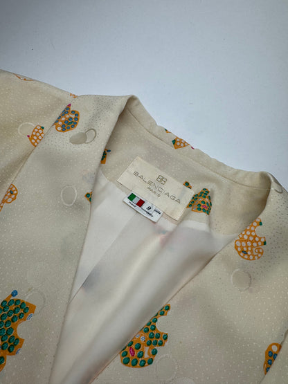 Vintage Balenciaga Silk Twin Set Beige