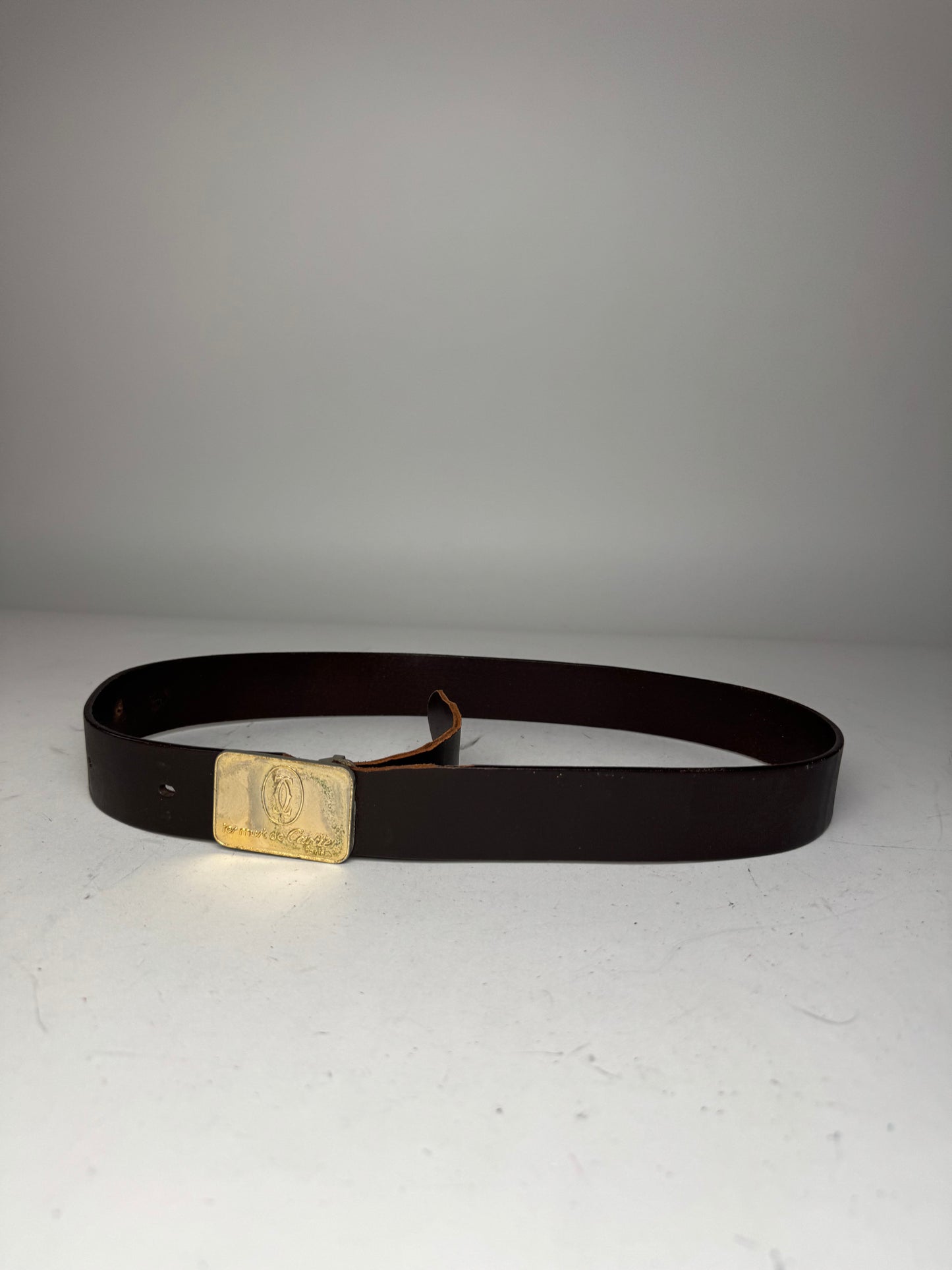 Vintage Cartier Leather Belt Brown