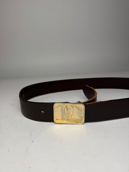 Vintage Cartier Leather Belt Brown