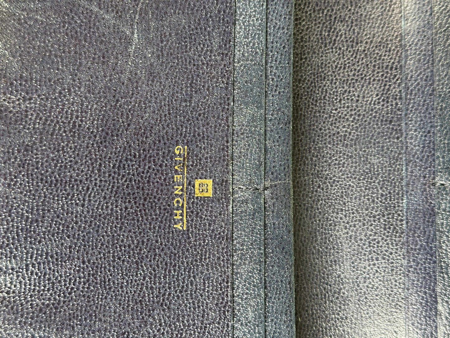 Vintage Givenchy Leather Long Wallet Black Gold