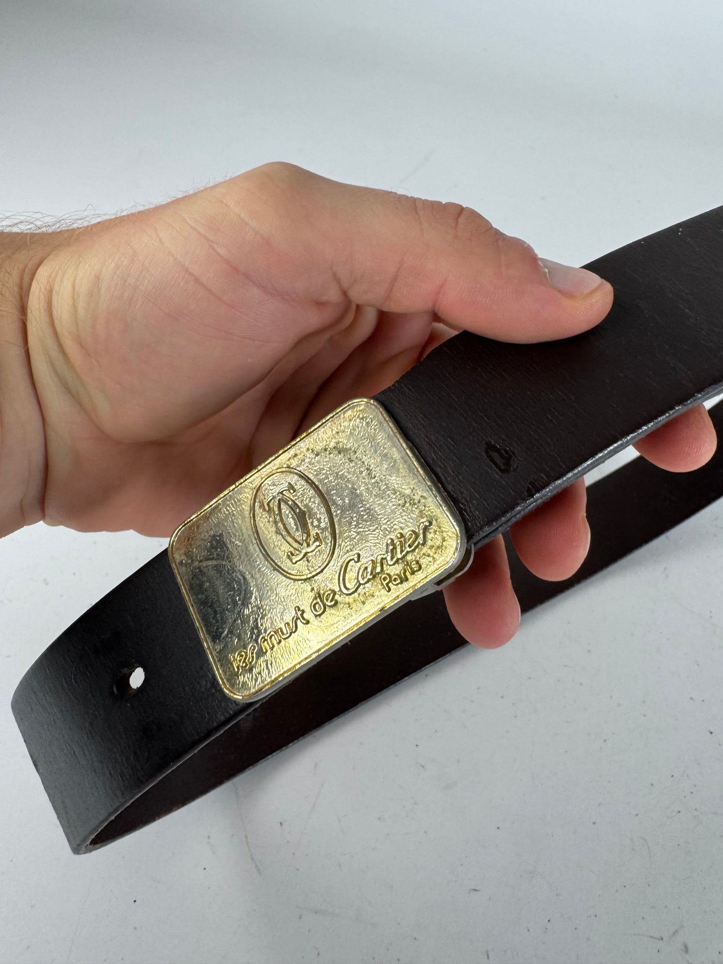 Vintage Cartier Leather Belt Brown