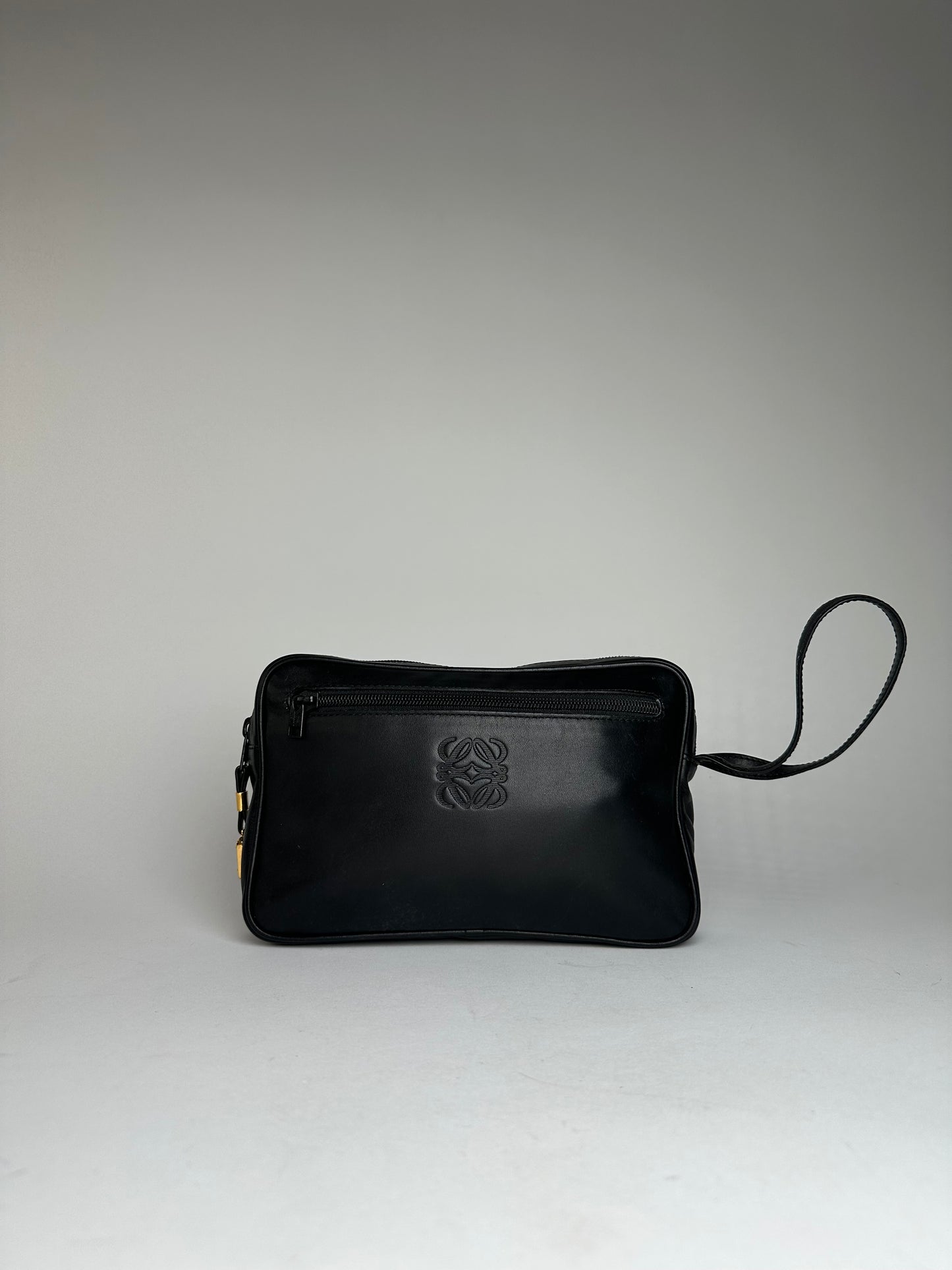 Vintage Loewe Madrid Leather Clutch Black