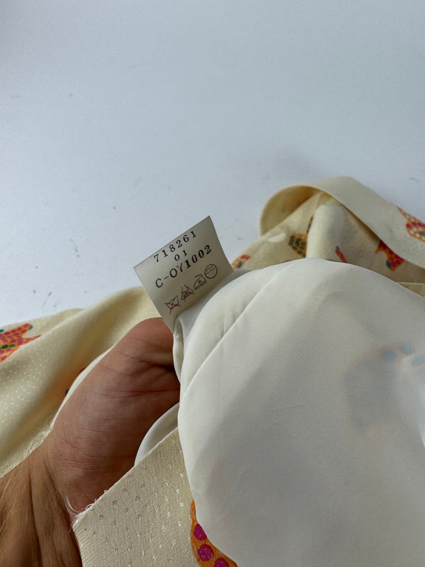 Vintage Balenciaga Silk Twin Set Beige