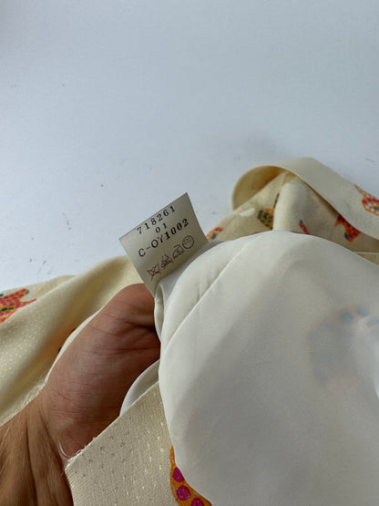 Vintage Balenciaga Silk Twin Set Beige