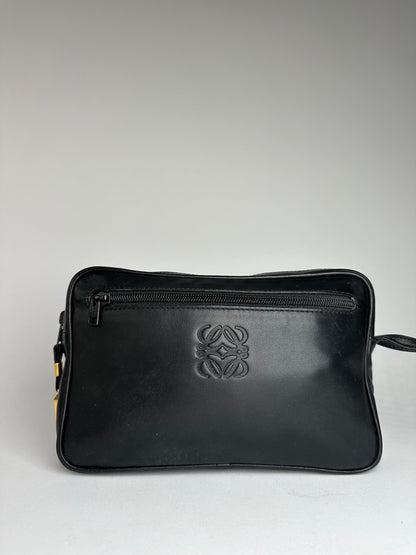Vintage Loewe Madrid Leather Clutch Black