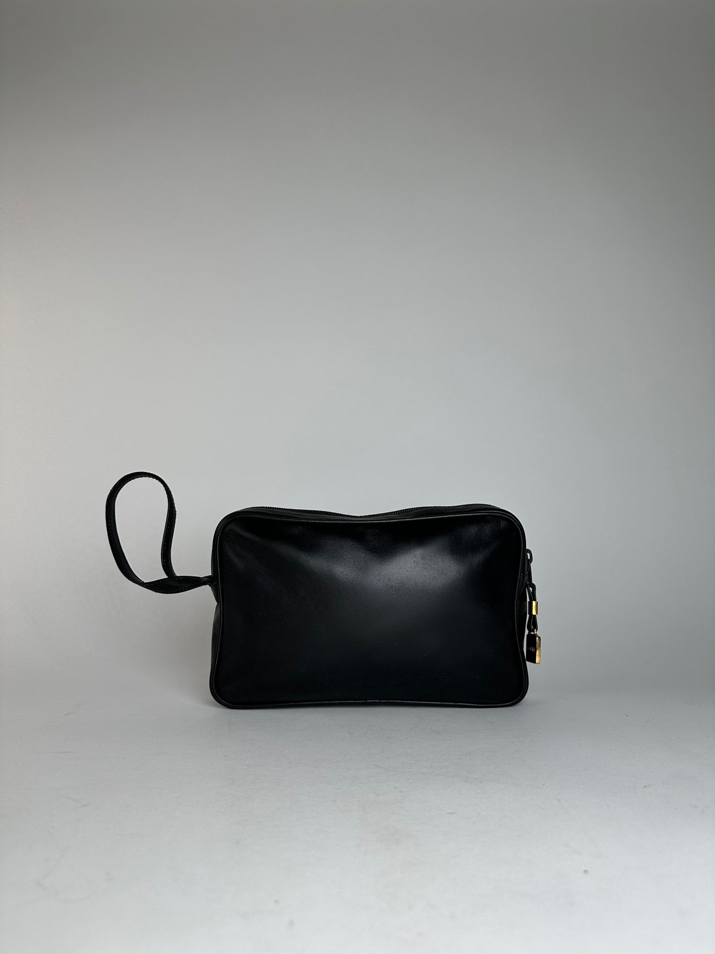 Vintage Loewe Madrid Leather Clutch Black