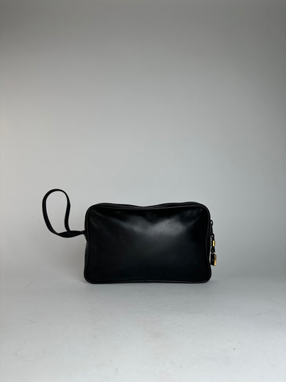 Vintage Loewe Madrid Leather Clutch Black