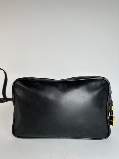 Vintage Loewe Madrid Leather Clutch Black