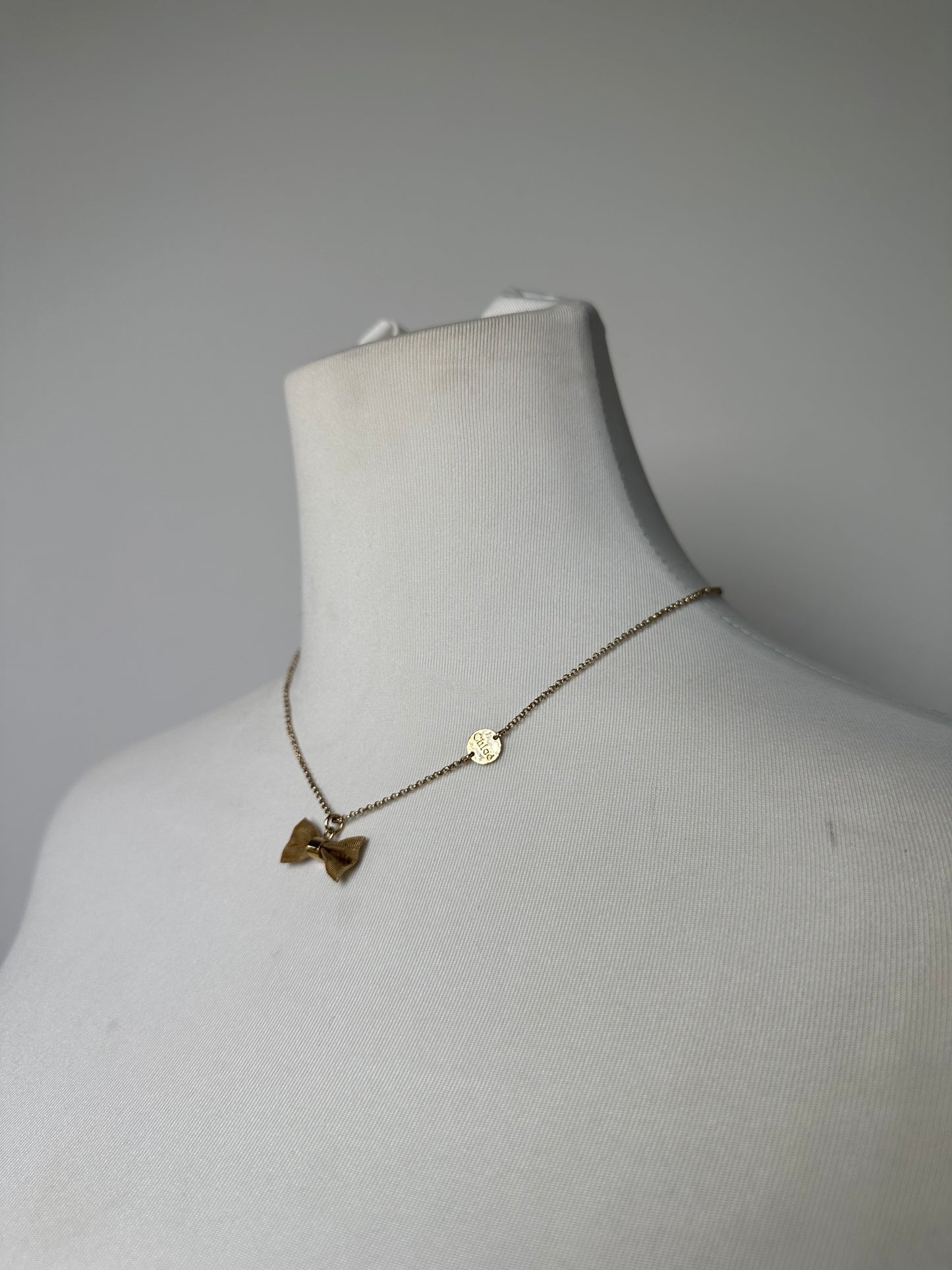 Vintage Chloe Chain Link Necklace Gold-Tone Metal