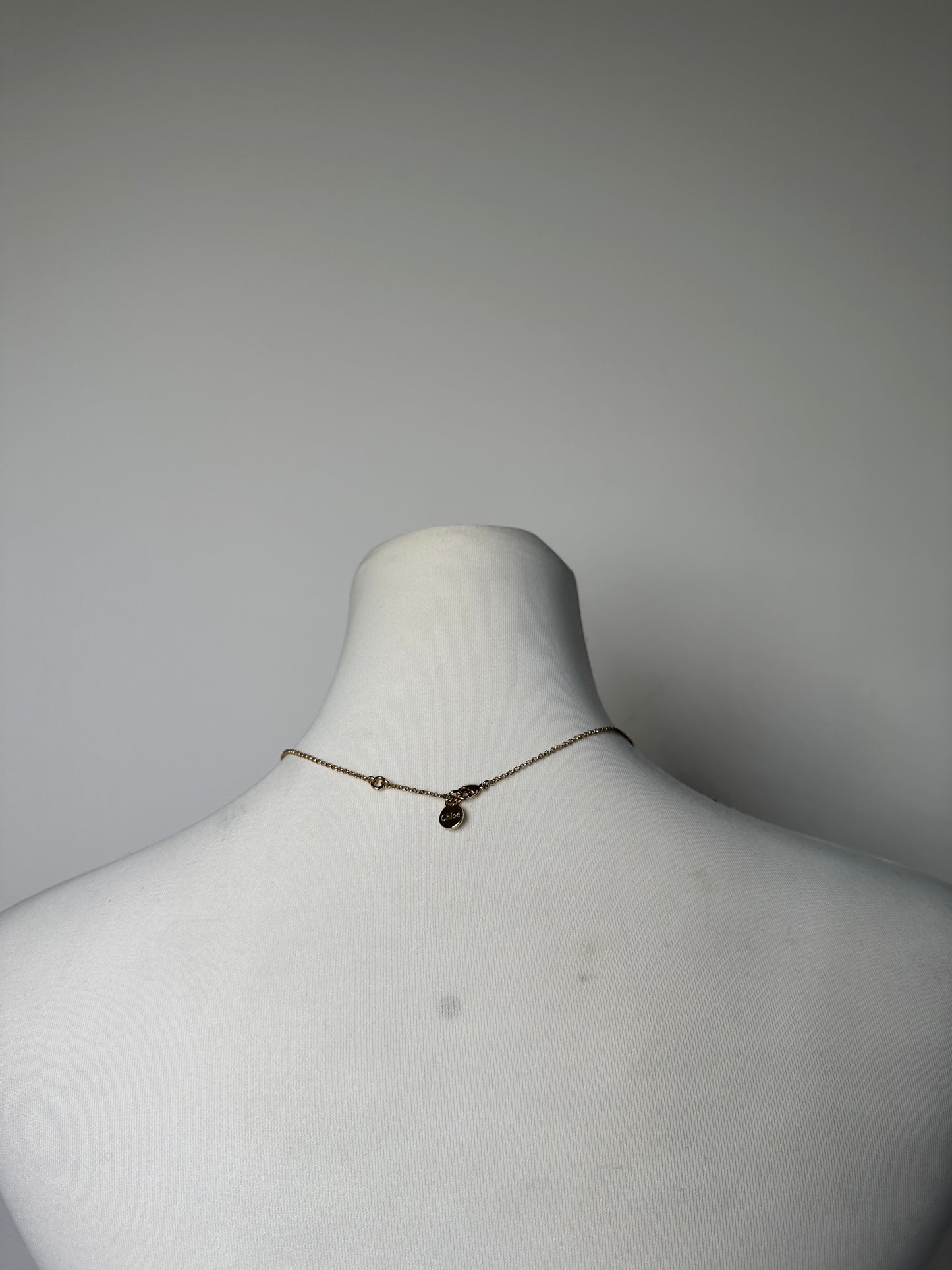 Vintage Chloe Chain Link Necklace Gold-Tone Metal
